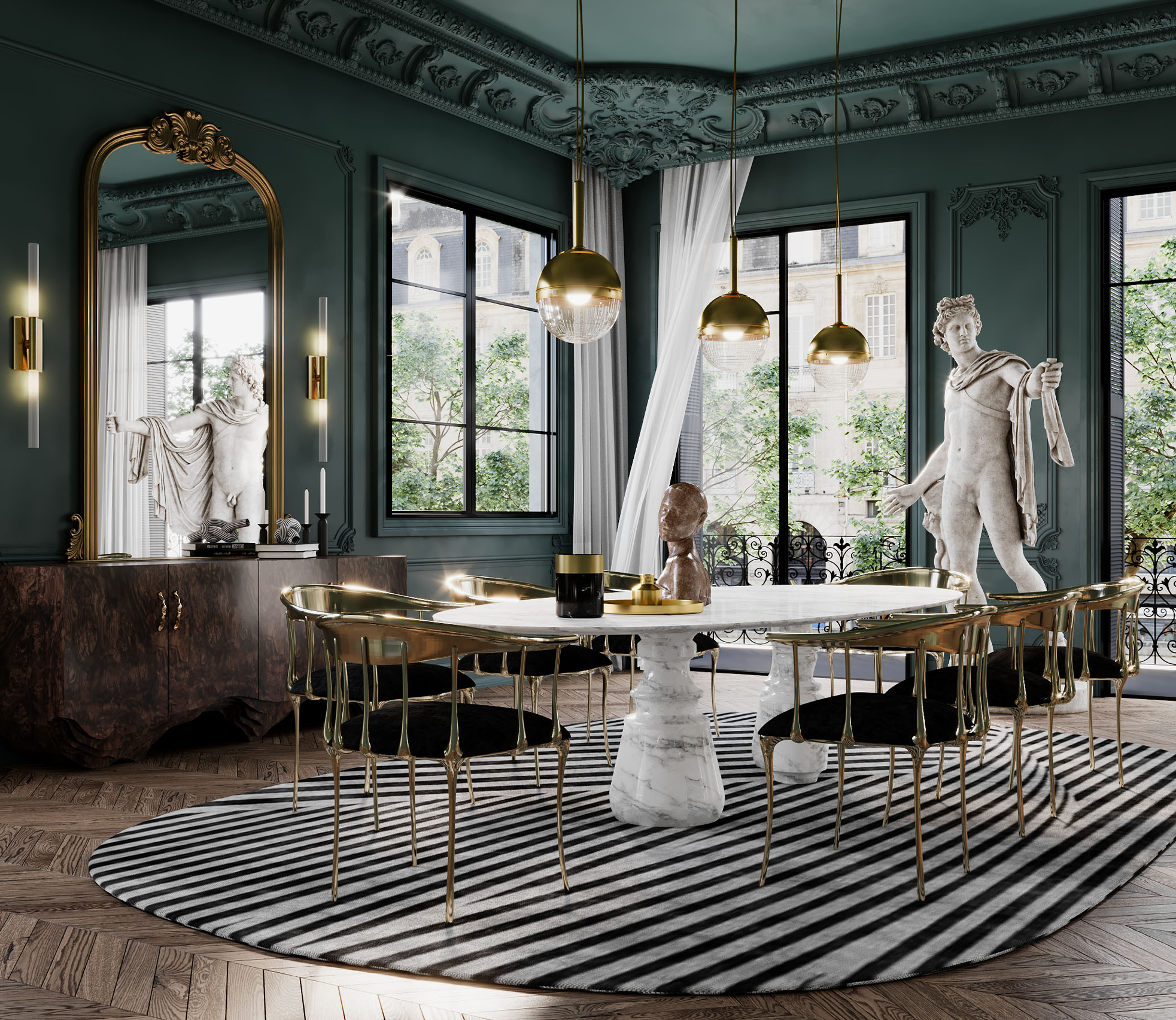 Mesa de Jantar Oval XL Estremoz Obsidian