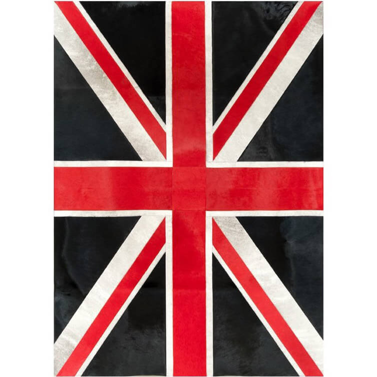 Tapete Pele de Vaca Union Jack col.1 | Tamanho: 135 × 185 cm