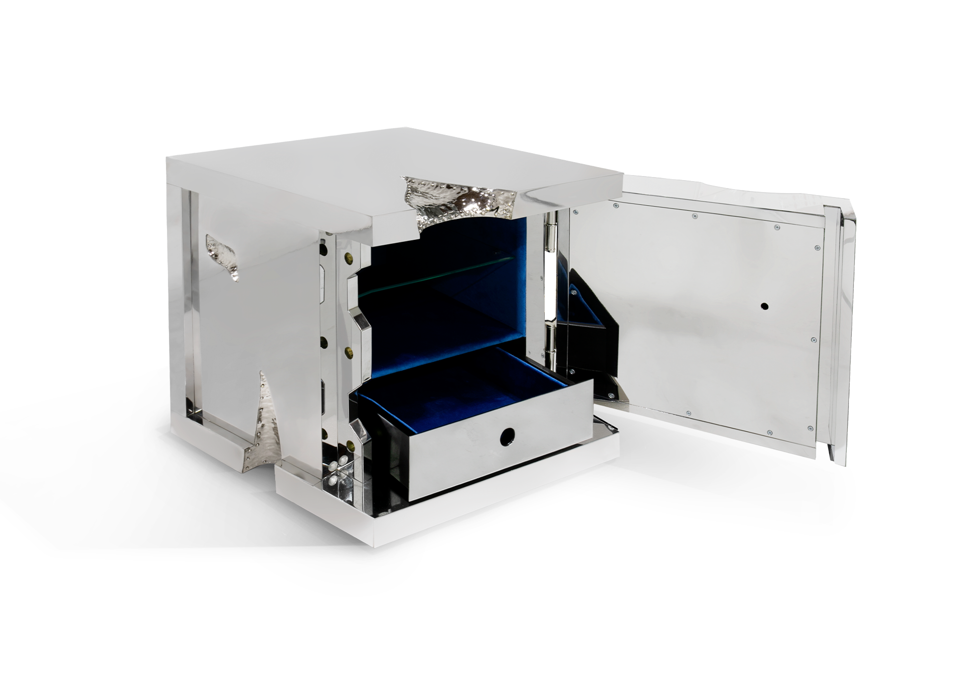 Cofre para Joias Prateado Tycoon