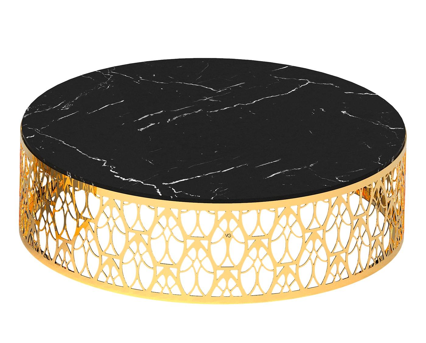 Mesa de Centro Cabaret Dourada