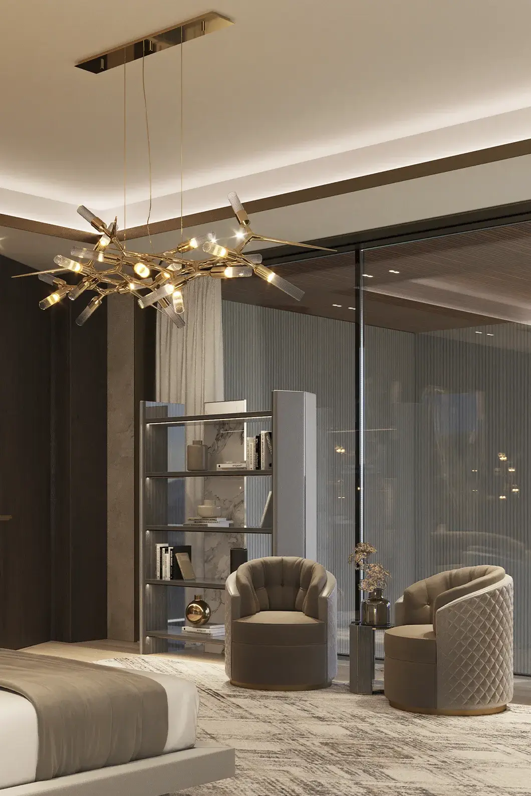 Candeeiro suspenso aresta cristal - 3