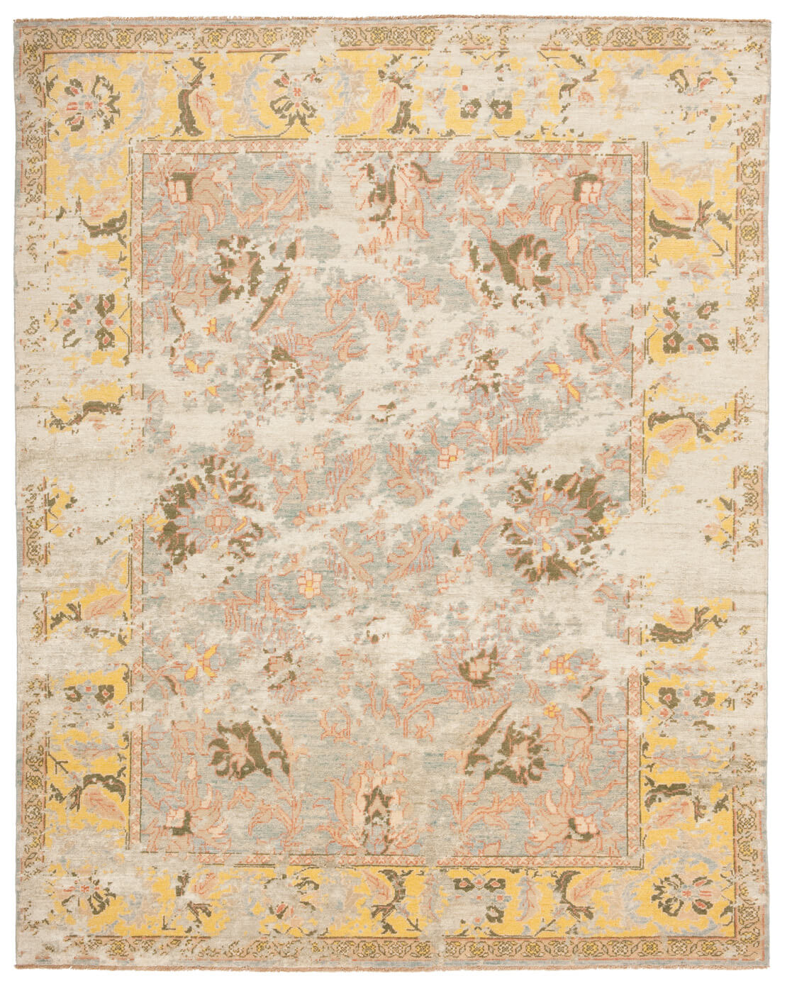 Tapete Ziegler Prince Double Sky Azul Cinzento-Prateado Seda | Tamanho: 200 × 300 cm