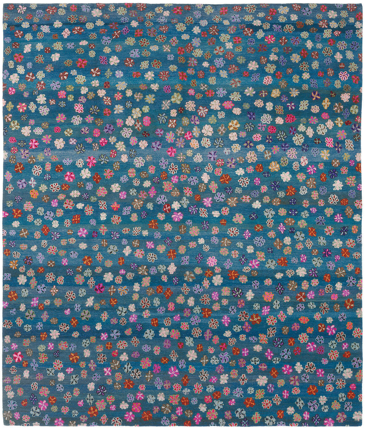 Tapete Little Flowers Azul Brilhante | Tamanho: 200 × 300 cm