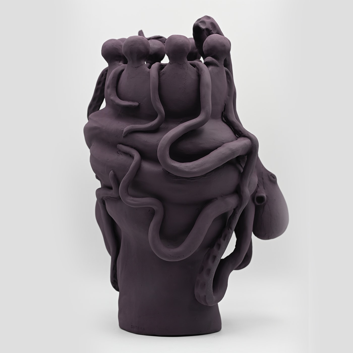 Escultura artesanal Moor's Head castanha