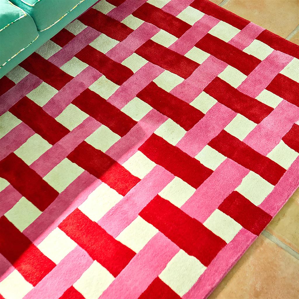 Tapete Basket Weave Coral/Rosa | Tamanho: 170 × 240 cm