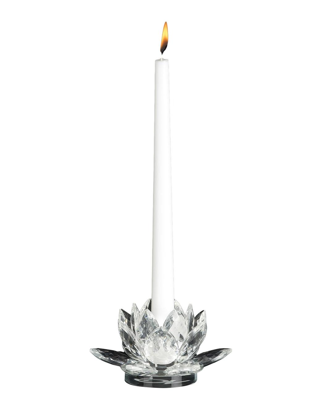 Porta-Velas Lotus em Cristal