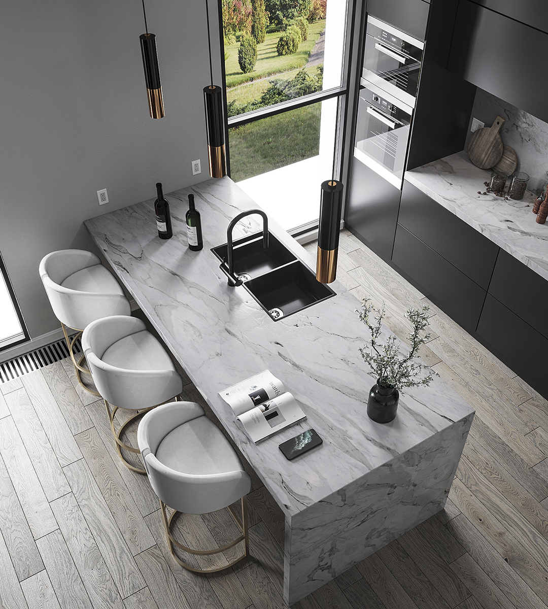 Candeeiro suspenso modernista - 3