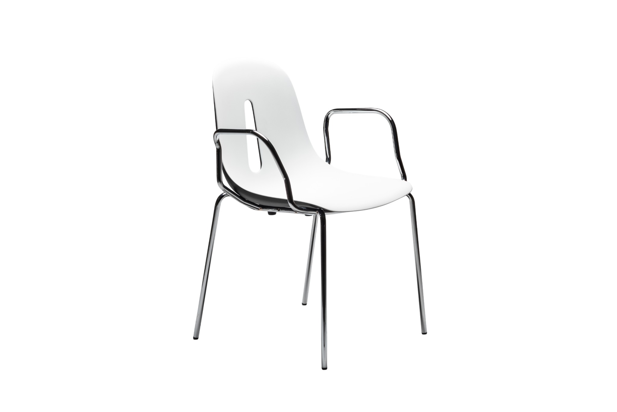 Cadeira Gotham P Preta & Branca (Pack de 2)