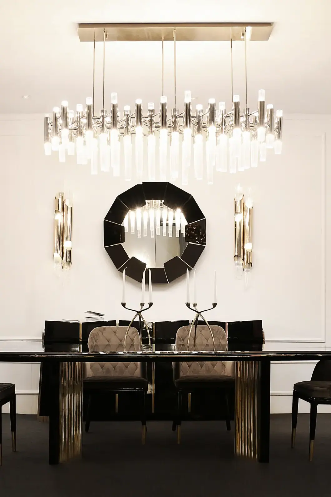 Candeeiro suspenso retangular cascata - 10