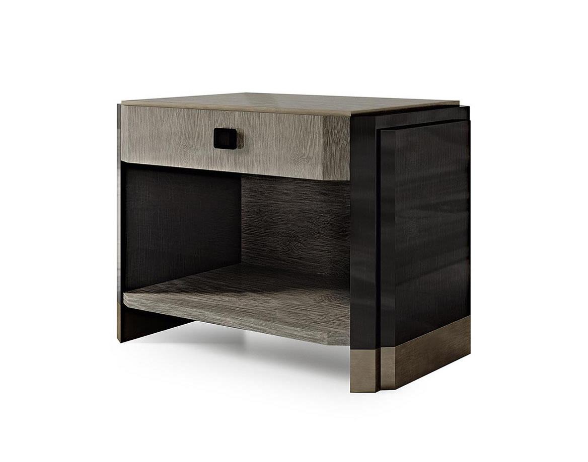 Mesa de Cabeceira com Acabamento Bronze