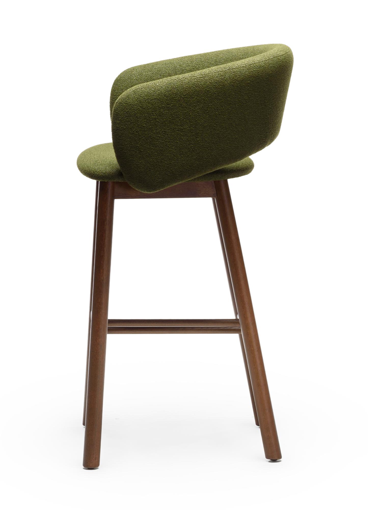 Banco de Bar Bel SG-75 Verde em Nogueira