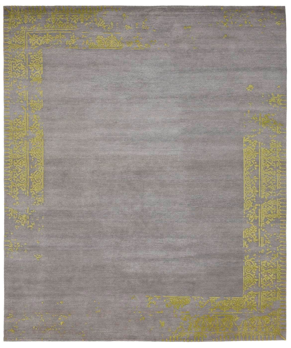Tapete Ferrara Special Border Cinzento Amarelo | Tamanho: 500 × 600 cm