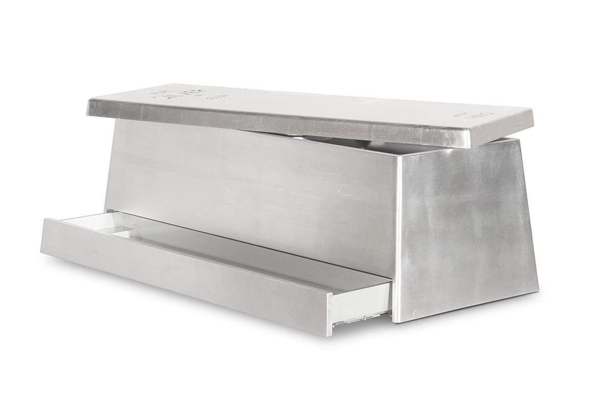 Baú de brinquedos prata lunar