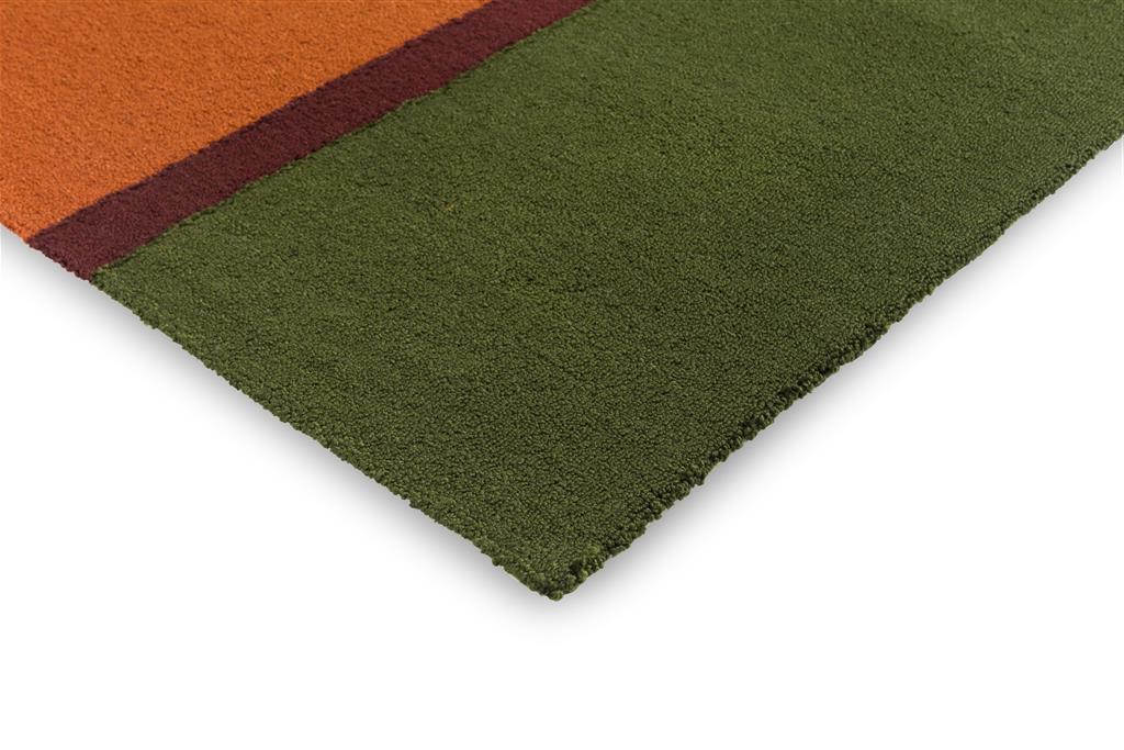 Tapete Exterior Festival Stripe Laranja/Verde