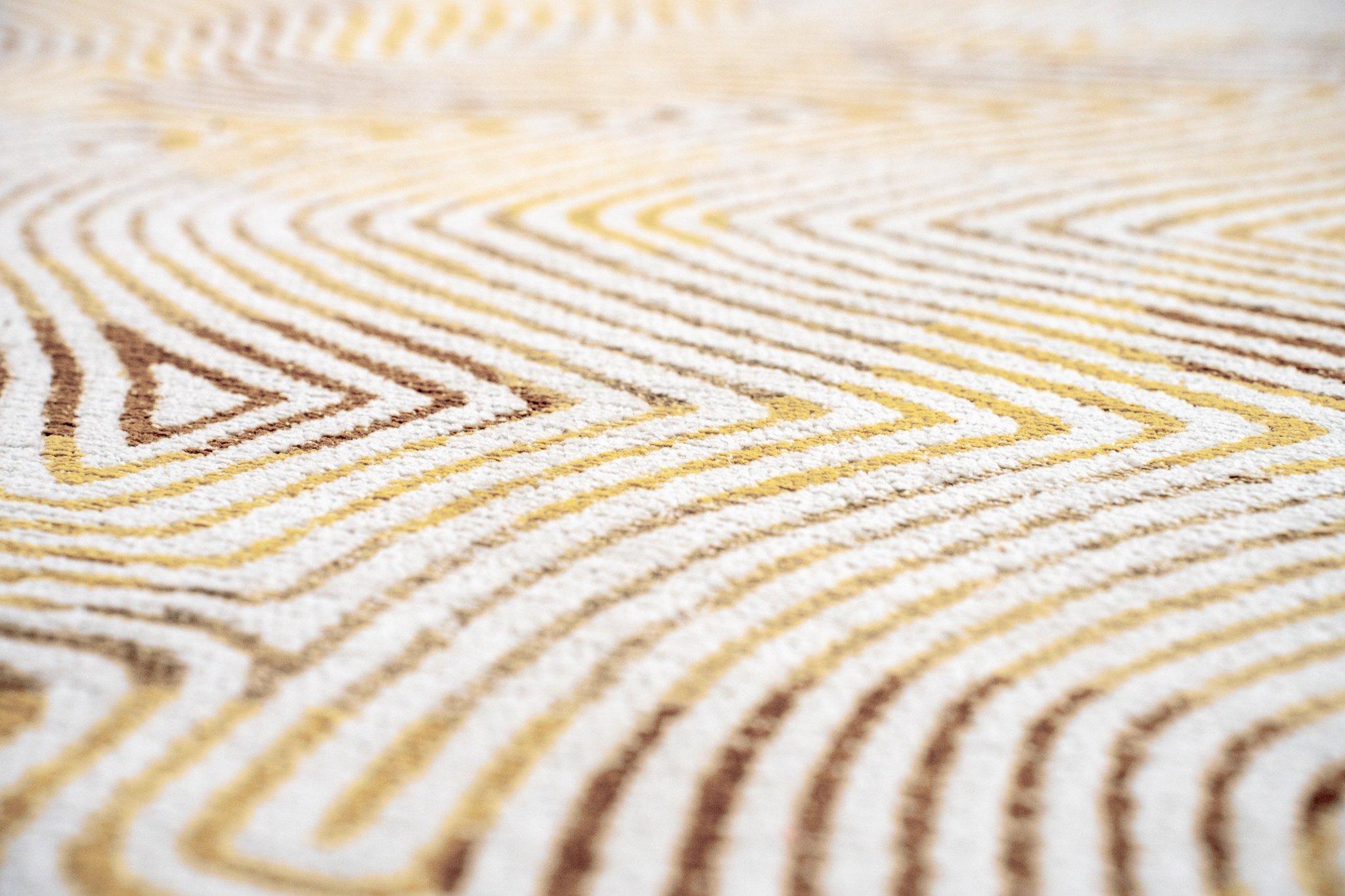 Tapete Yellow Hippy 9799 Redondo | Tamanho: Ø 140 cm