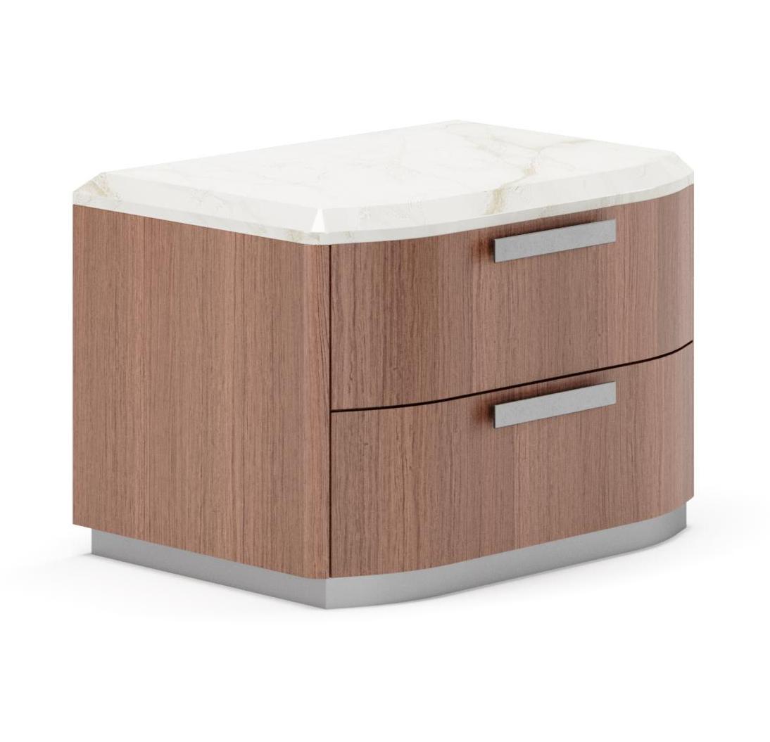 Mesa de Cabeceira James com Tampo em Mármore