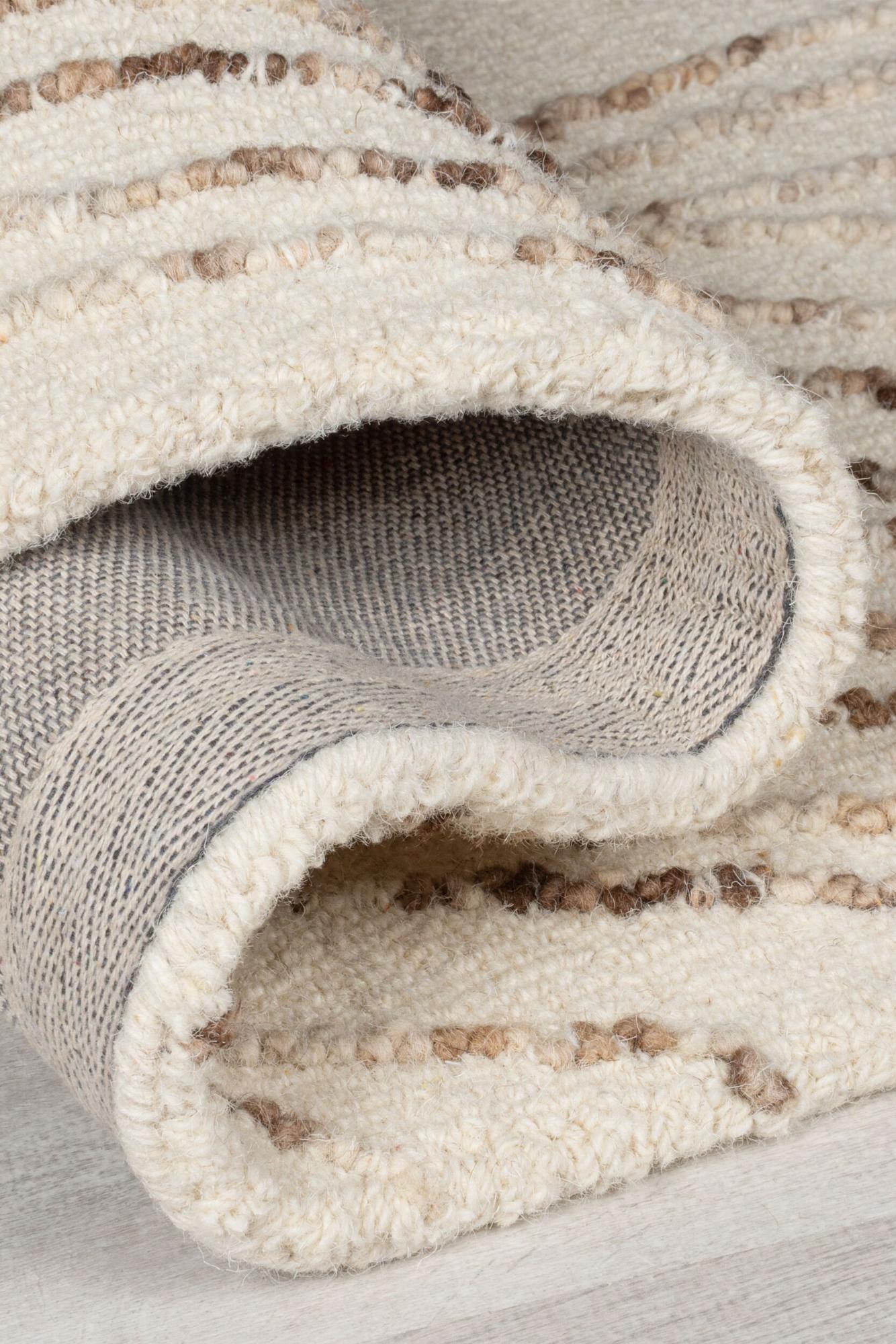 Tapete Abstrato de Lã Bege