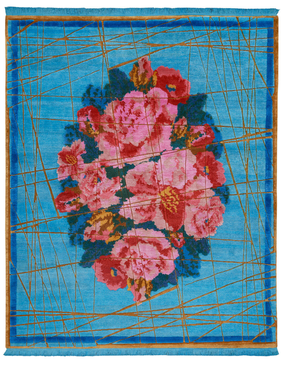 Tapete Nadinka Wrapped Greenblue Gold