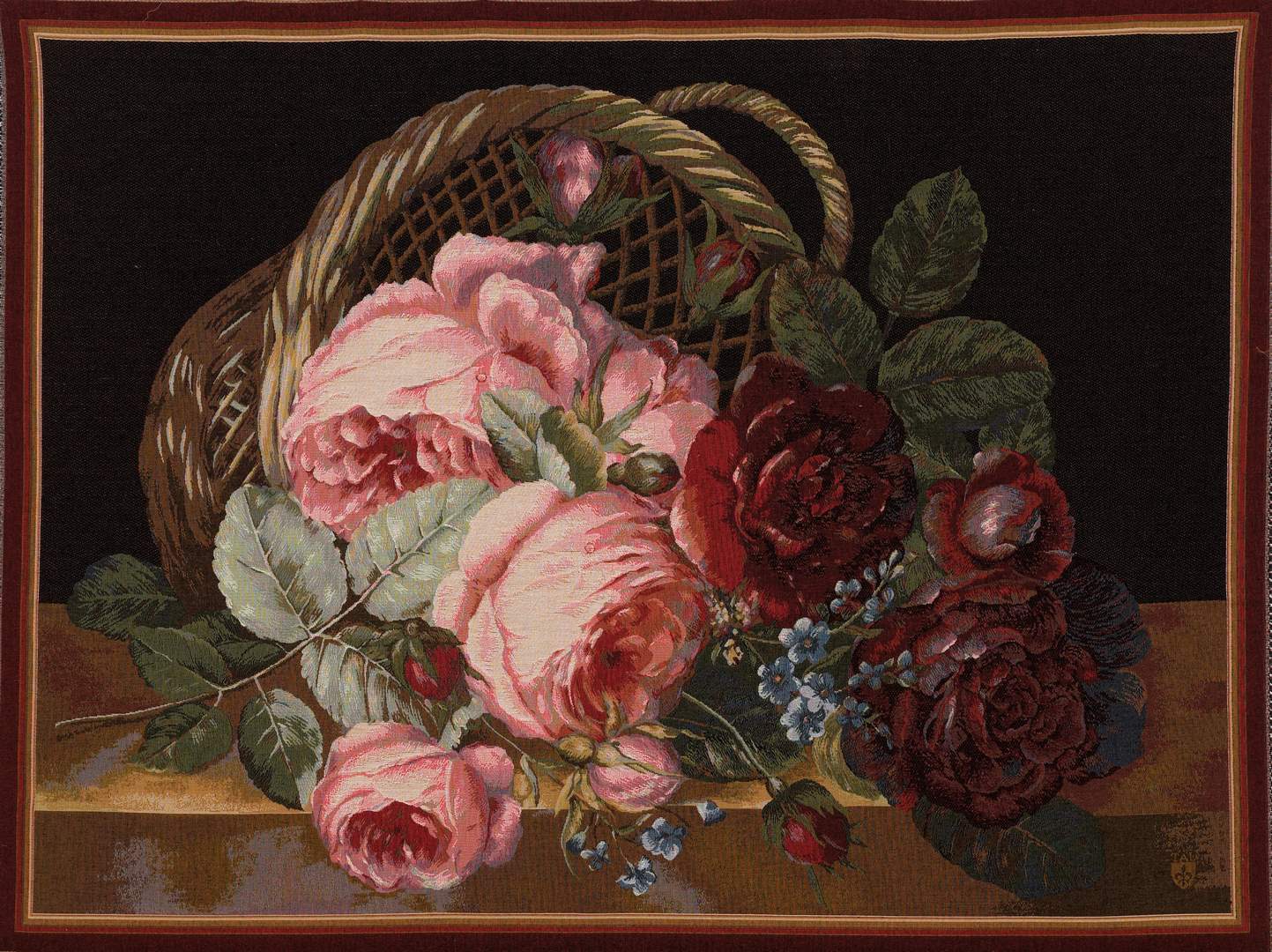 Tapeçaria ramalhete de flores de seda | Tamanho: 75 × 100 cm