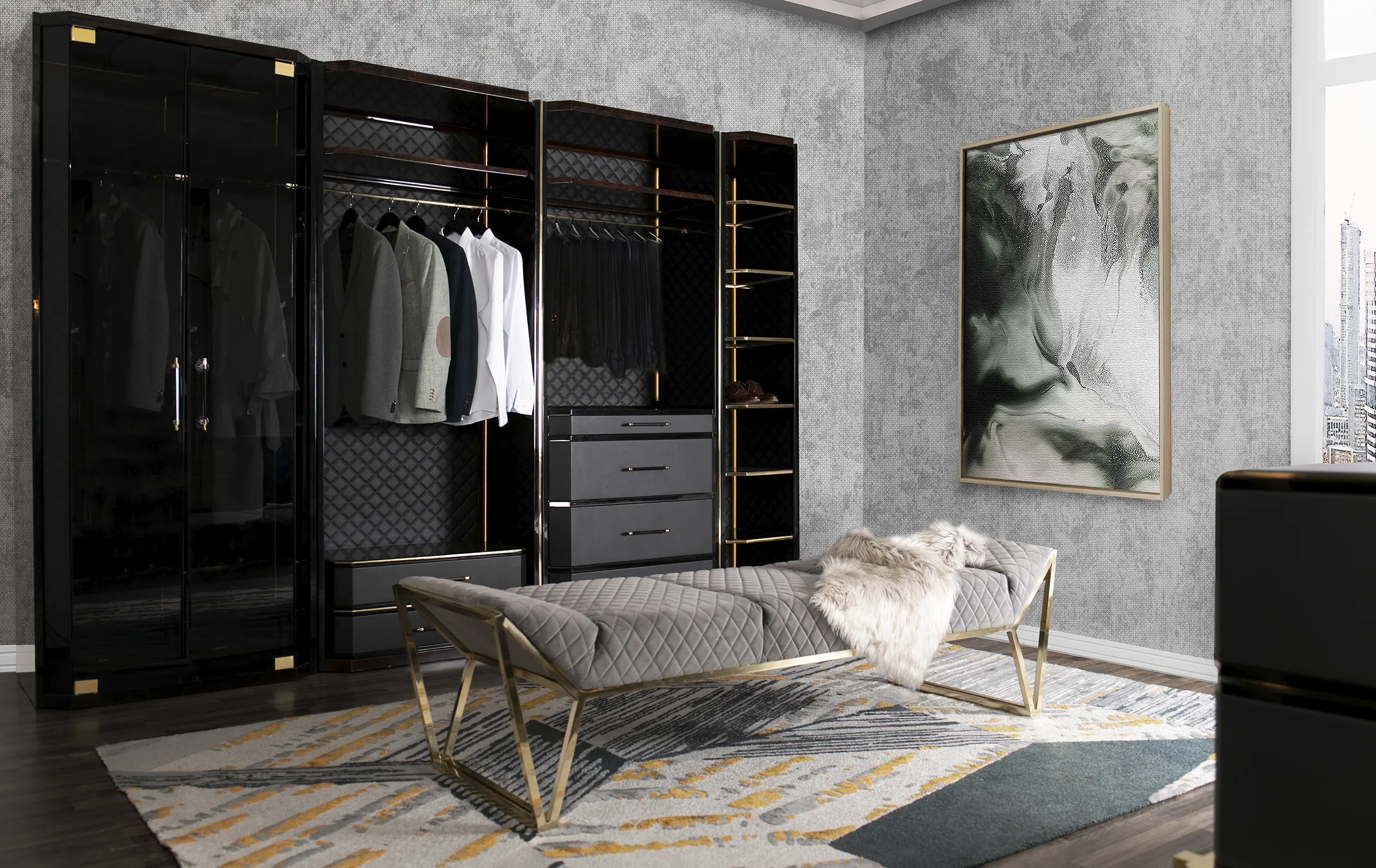 Roupeiro Preto Cadence - 4