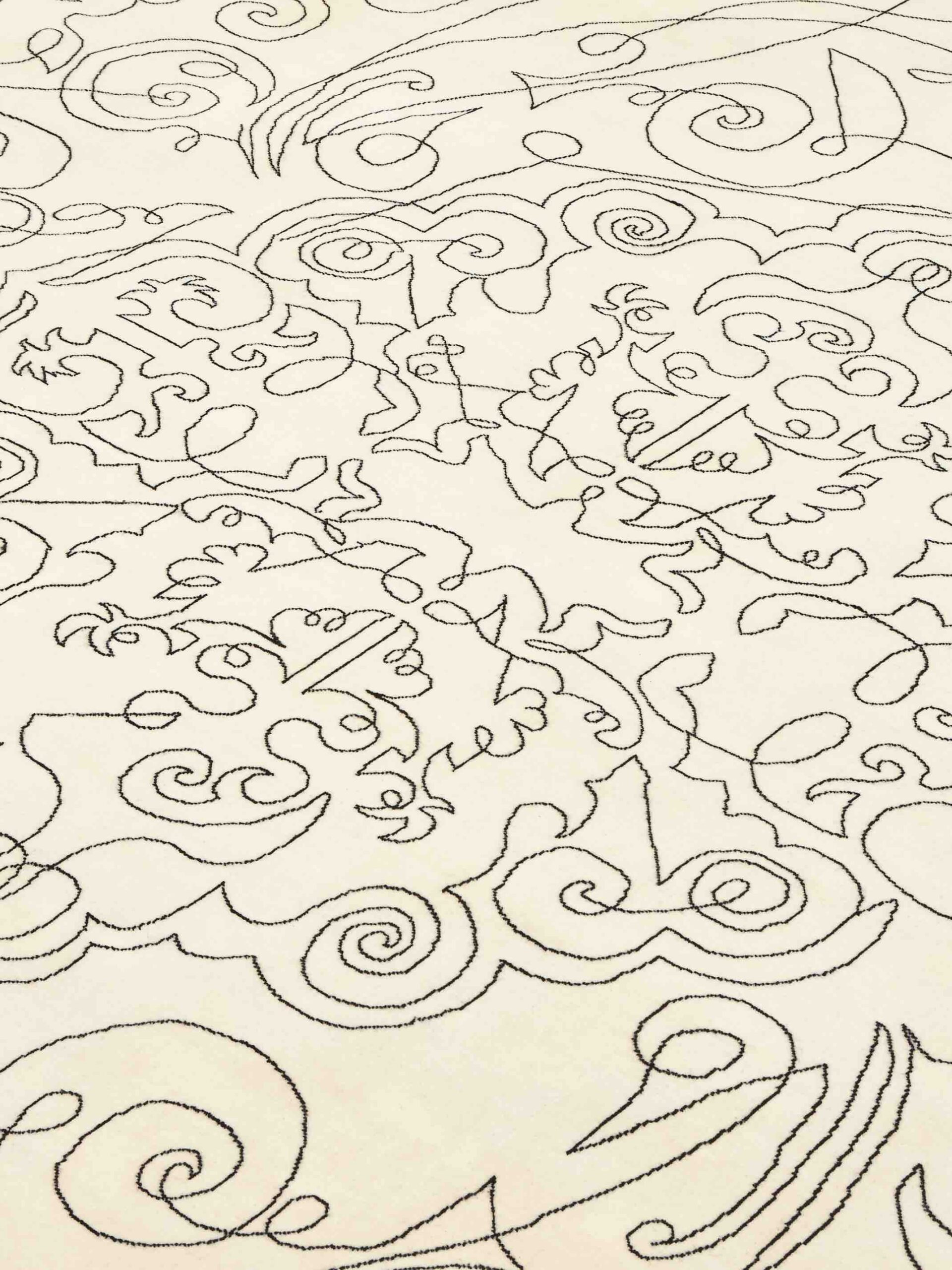 Tapete One-Stroke Tecido à Mão