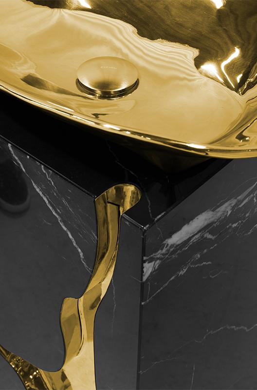 Lavatório de coluna design estilhaçado