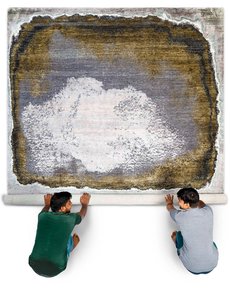 Tapete Green Rust Tecido à Mão | Tamanho: 140 × 210 cm
