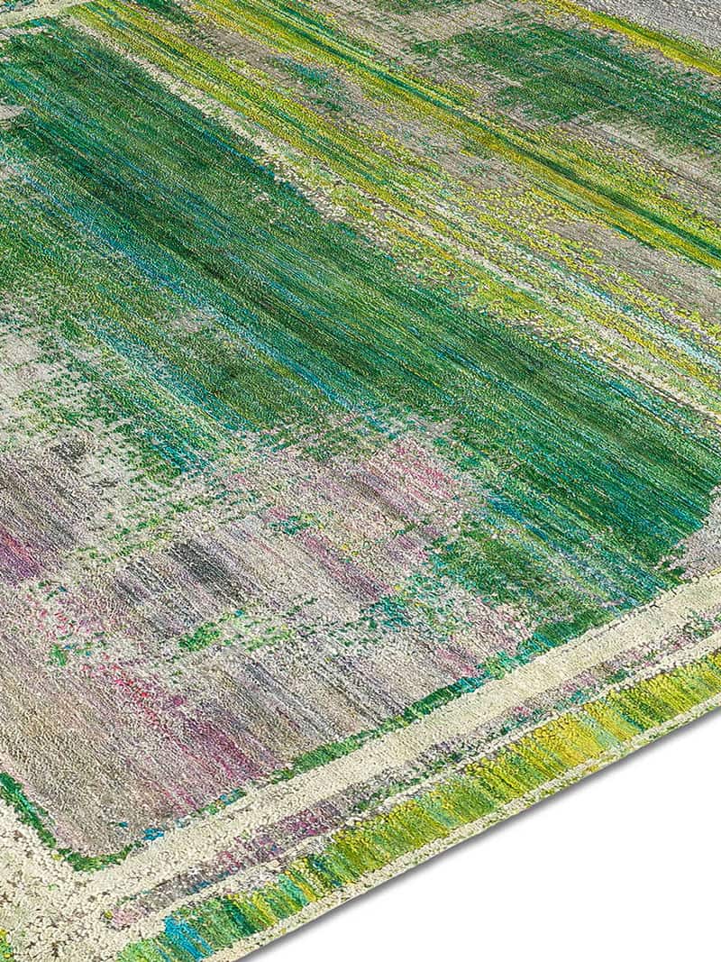 Tapete Green Mix Feito à Mão Luxury
