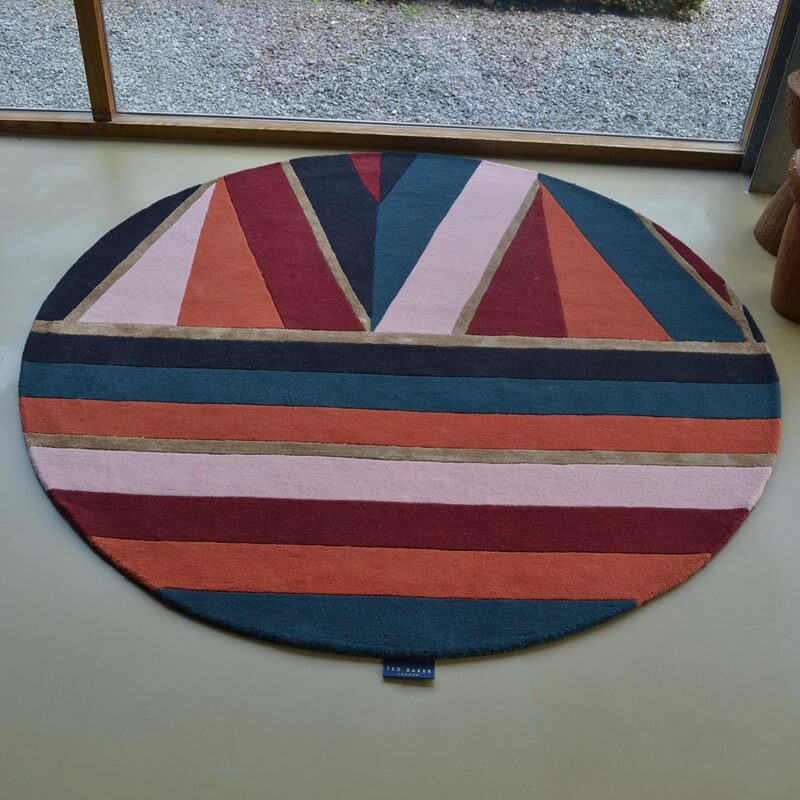 Tapete Redondo Sahara Bordô