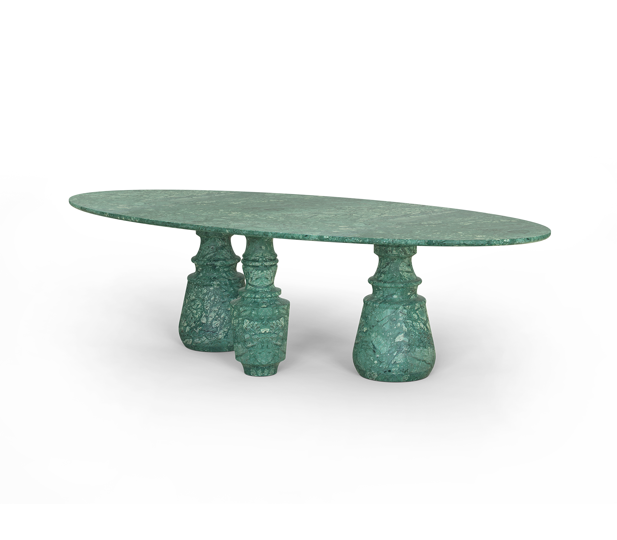 Mesa de Jantar Oval XL Guatemala Obsidian