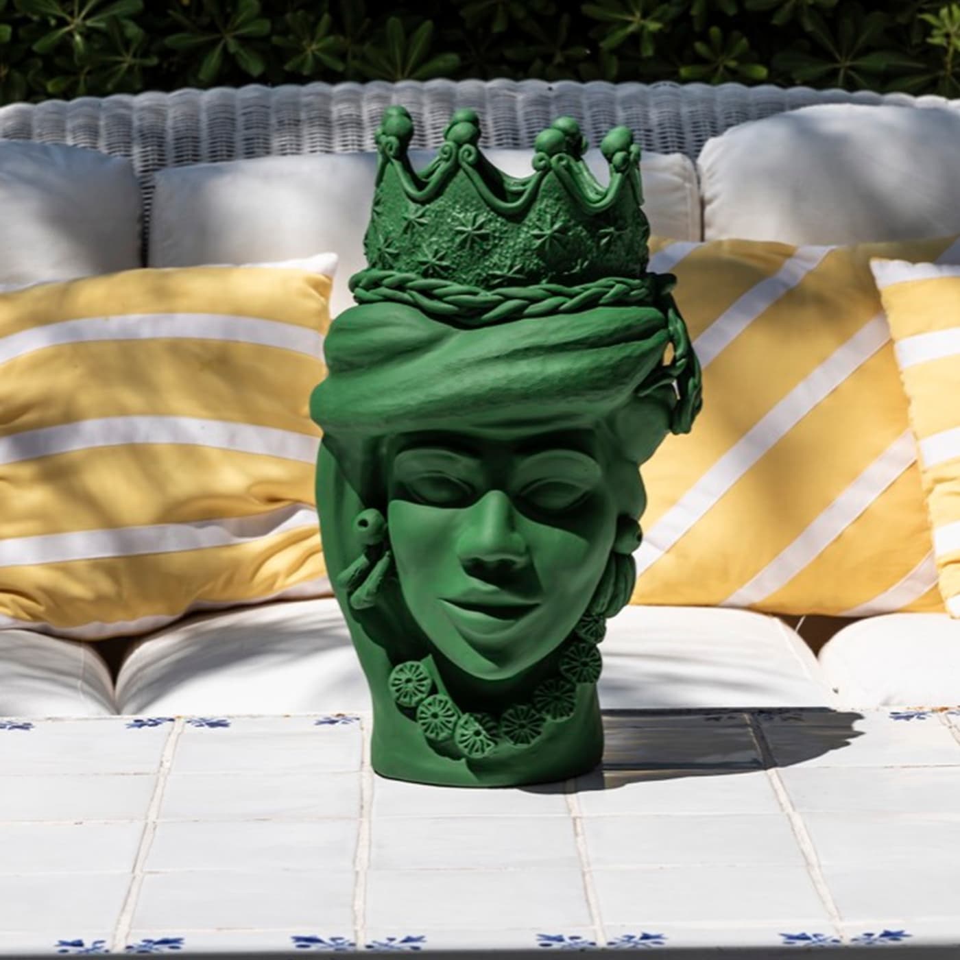 Escultura Moor's Head verde