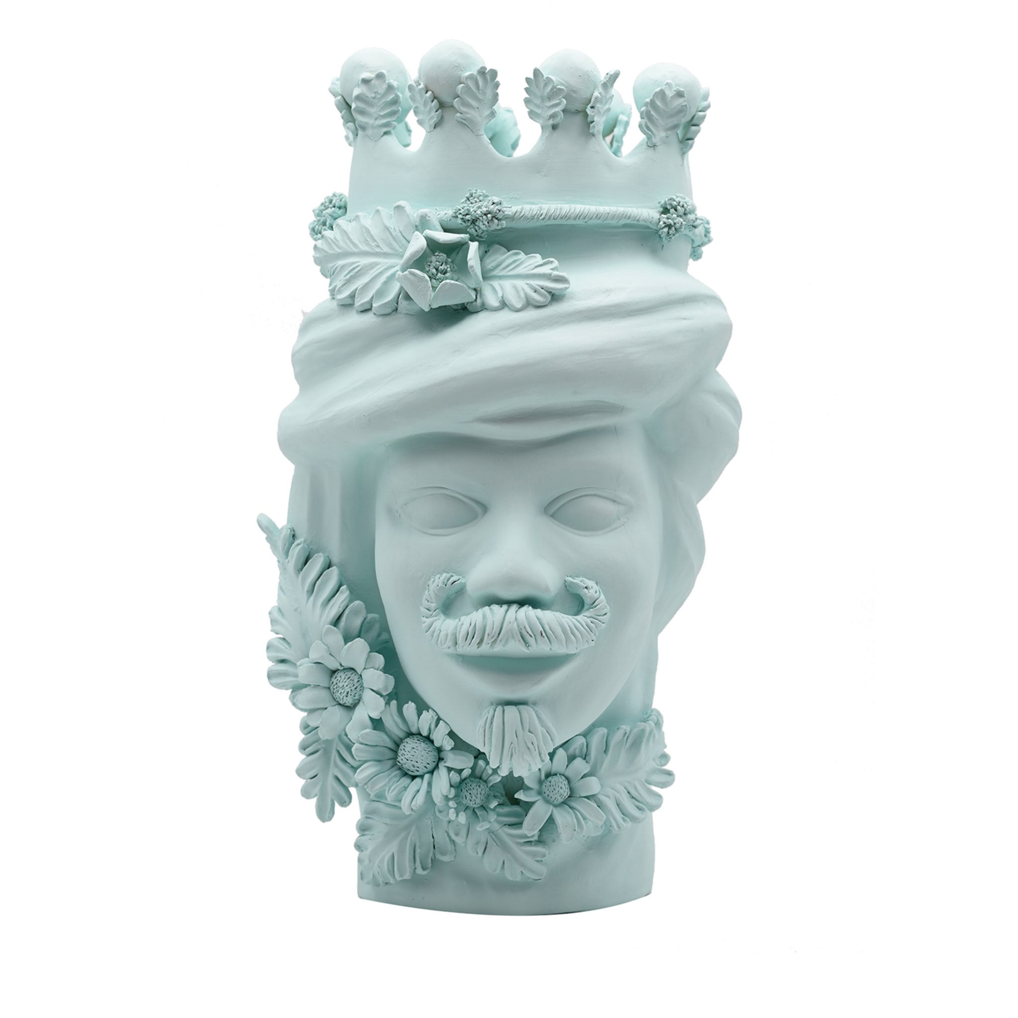 Escultura Moor's Head azul-céu