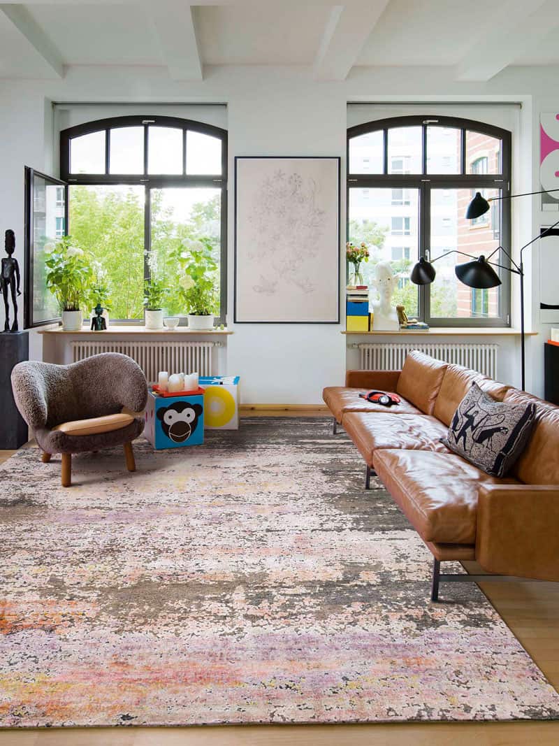 Tapete Soft Rosa Feito à Mão Luxury