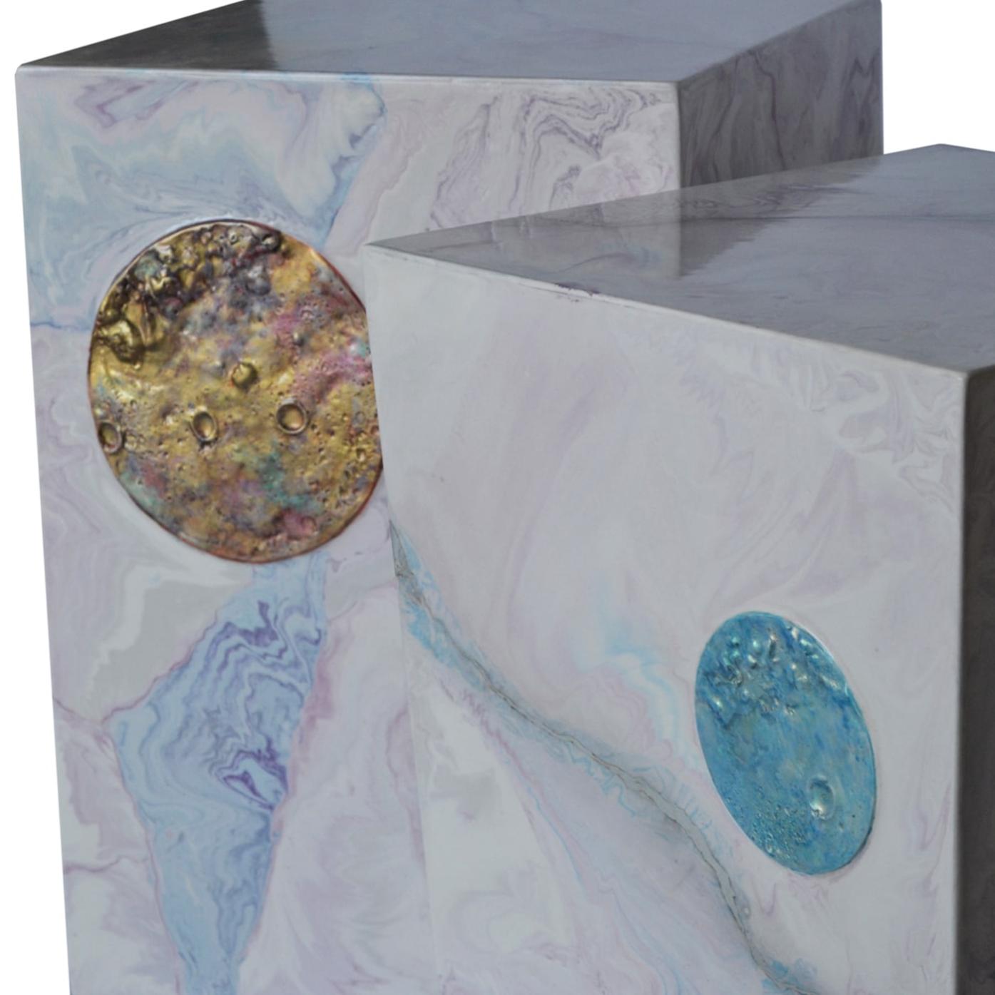 Mesa de Apoio Azul e Rosa