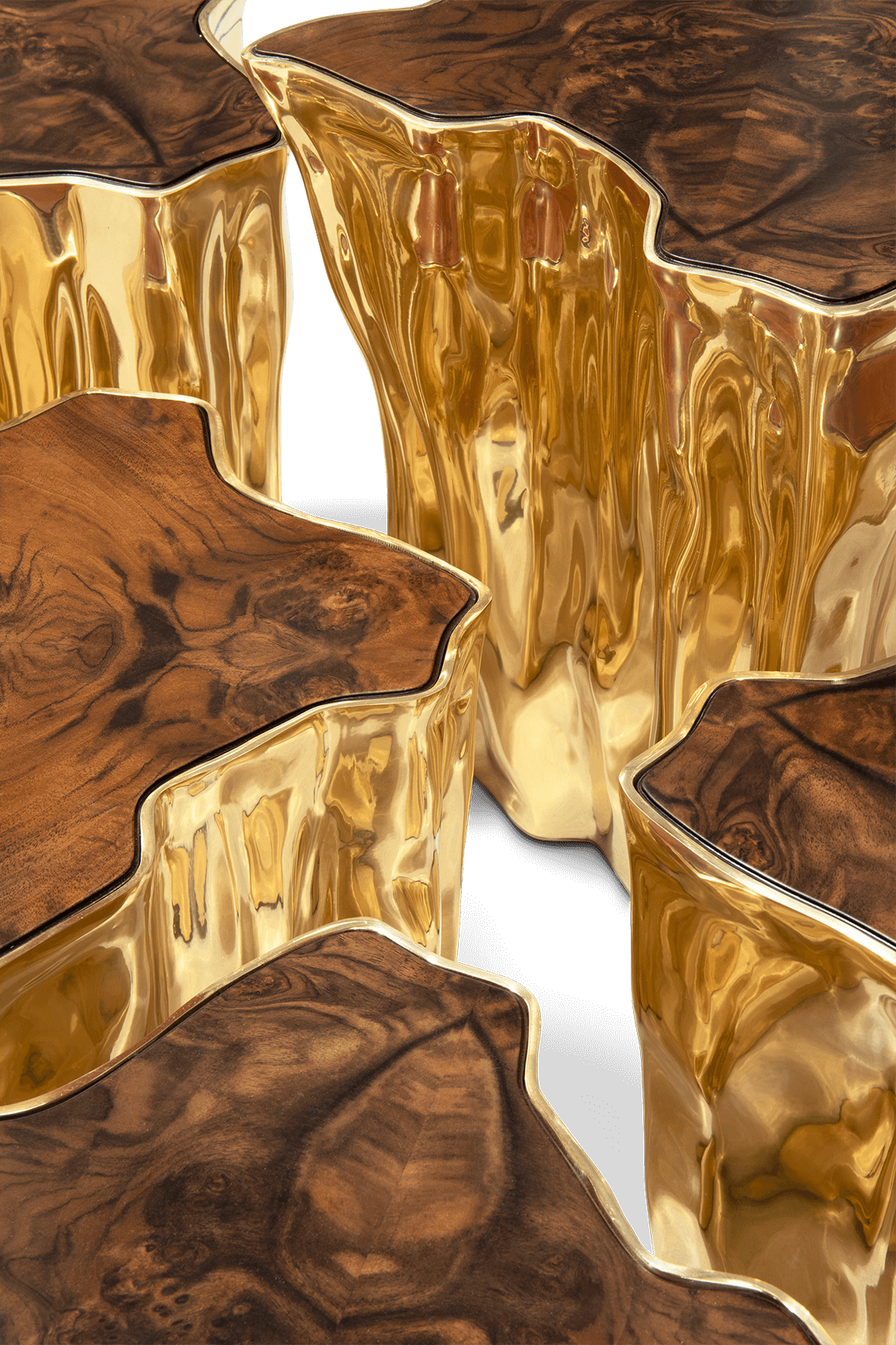 Mesa de Centro Acabamento Nogueira Série Paradise