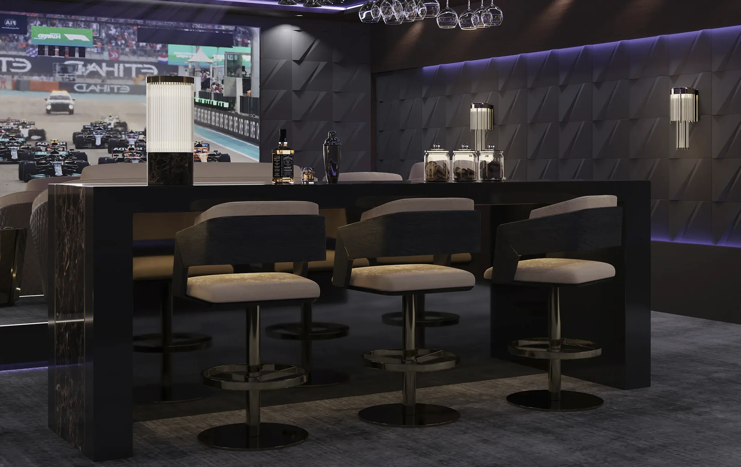 Cadeira bar giratória Crown - 1