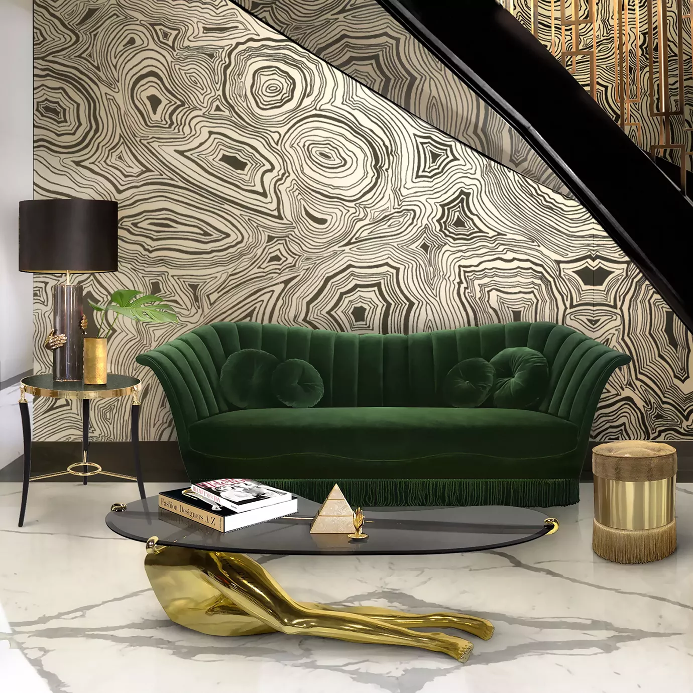 Banquinho couro Olivia