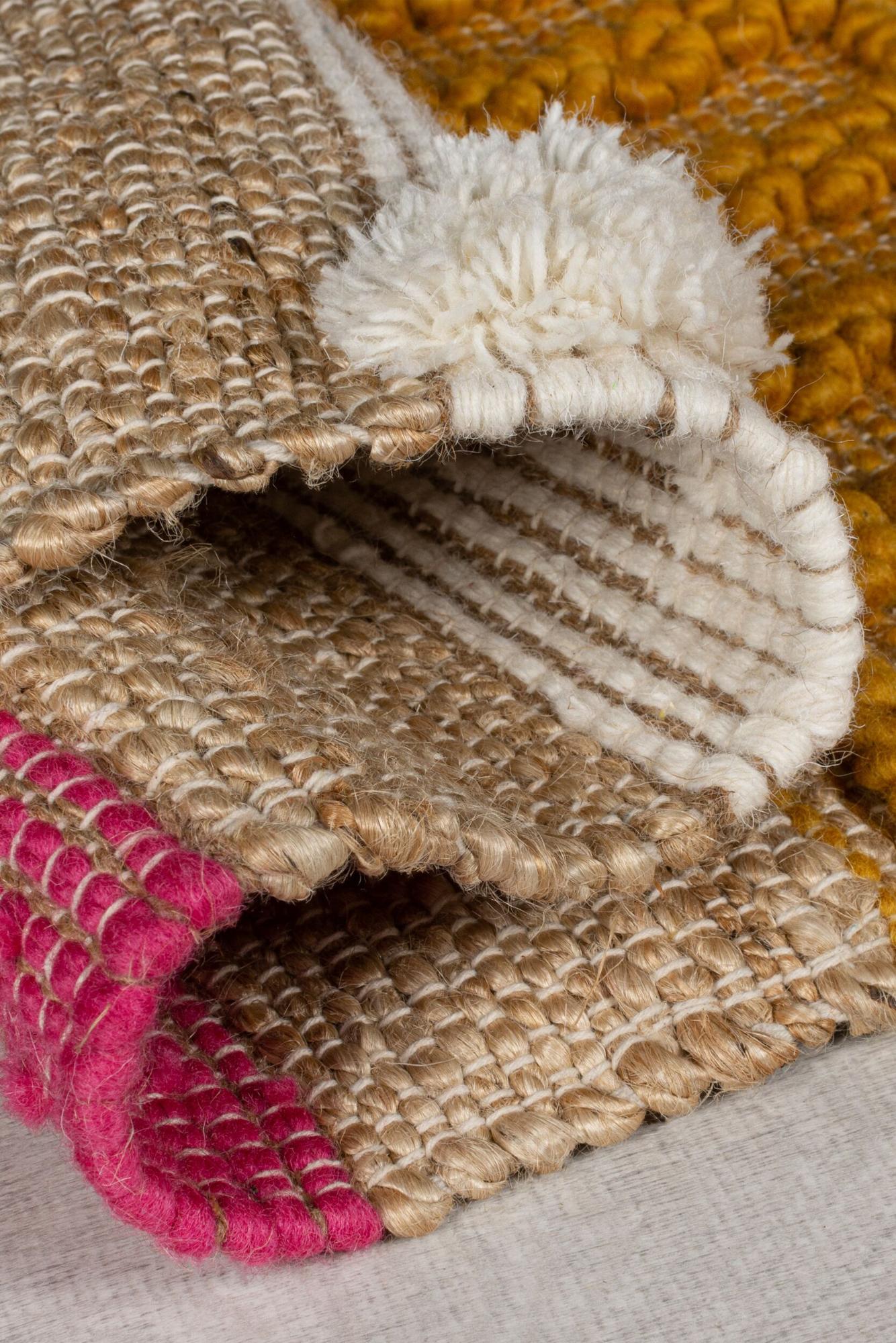 Tapete de Juta Tribal às Riscas Multicolor