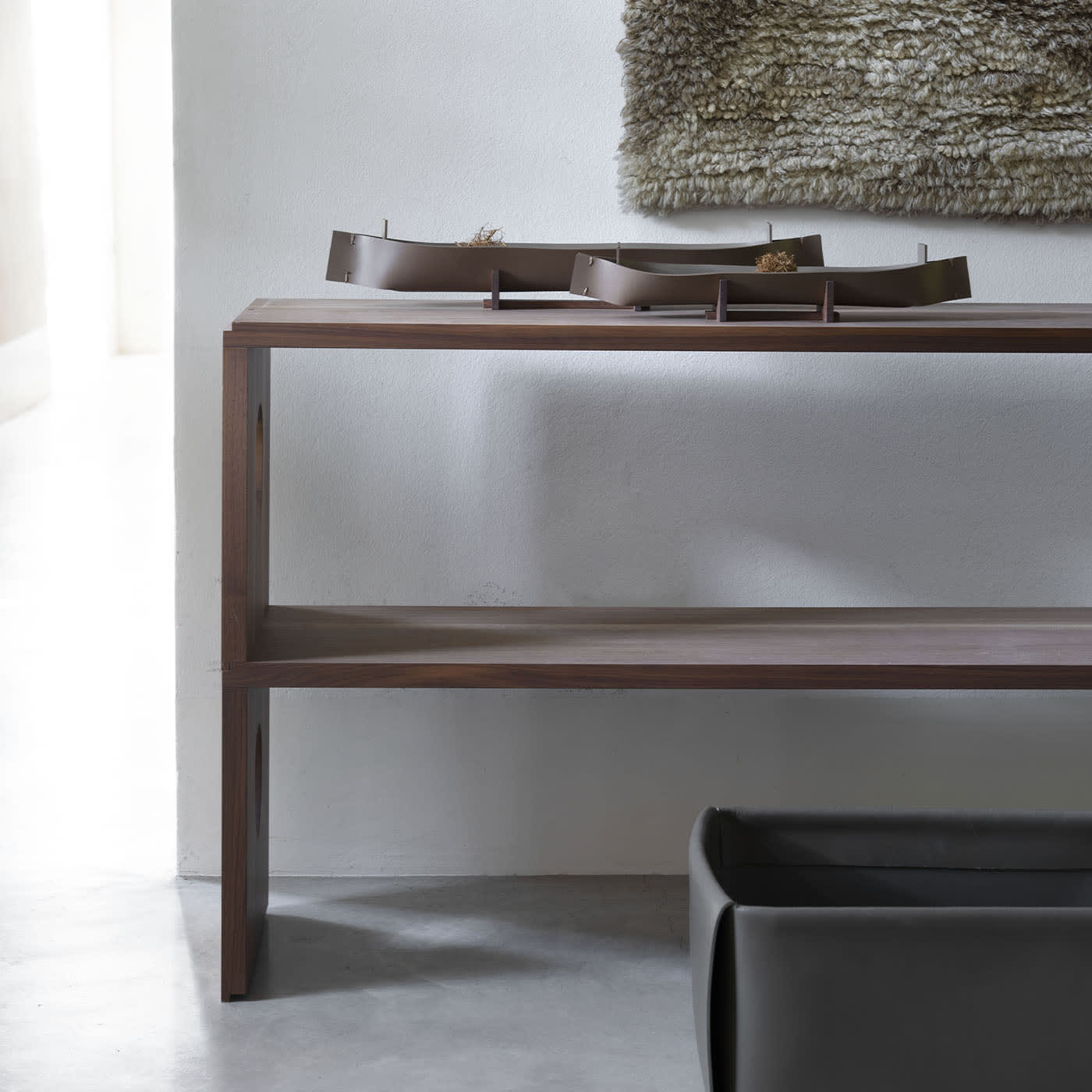 Caixa de secretária de couro Canoe