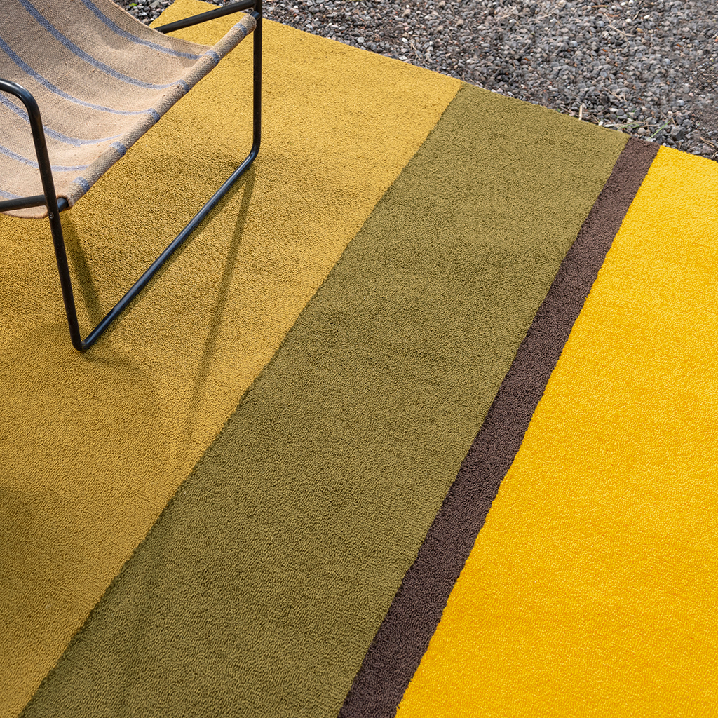 Tapete Exterior Festival Stripe Amarelo | Tamanho: 250 × 350 cm