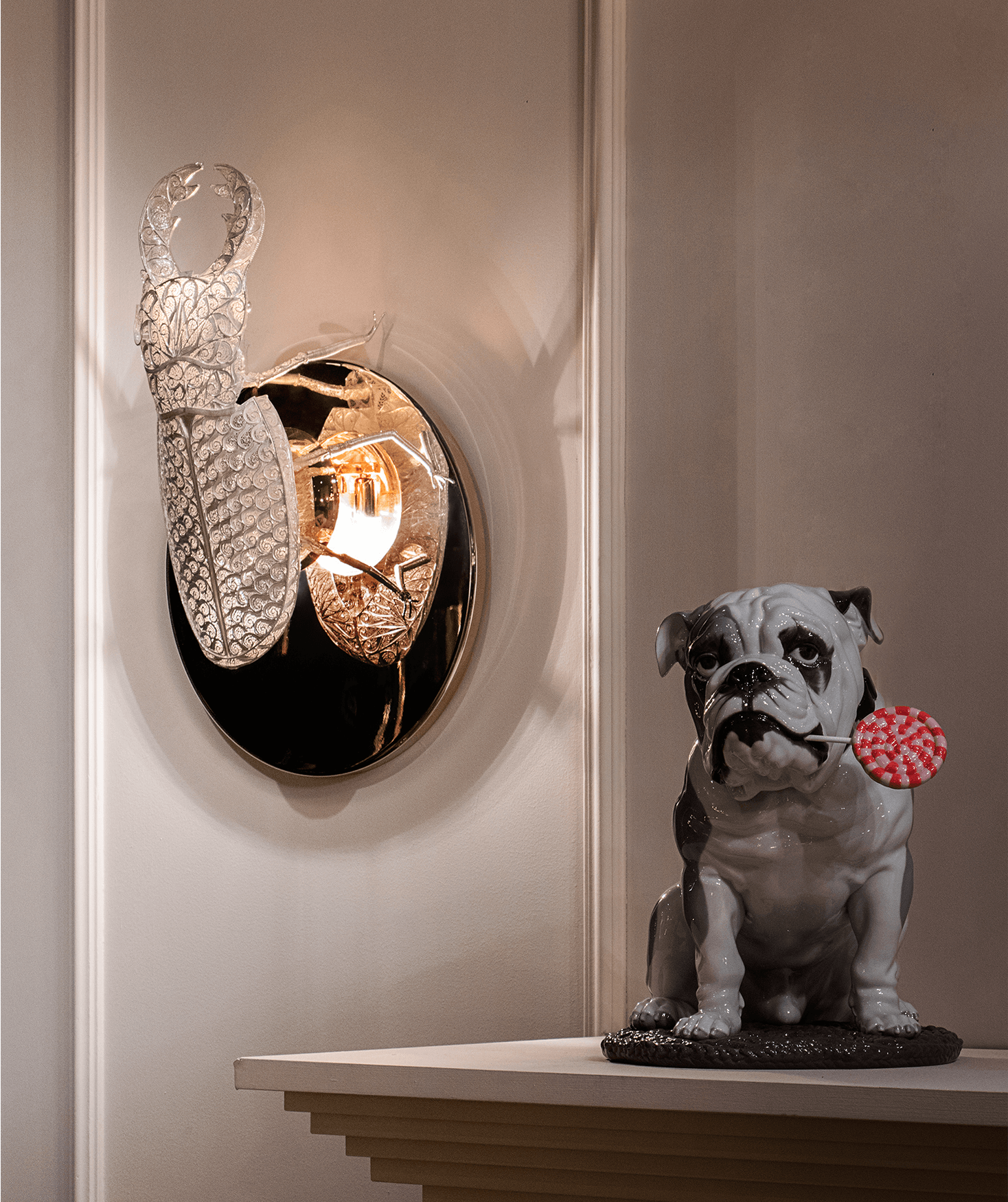 Candeeiro de parede filigrana Scarab