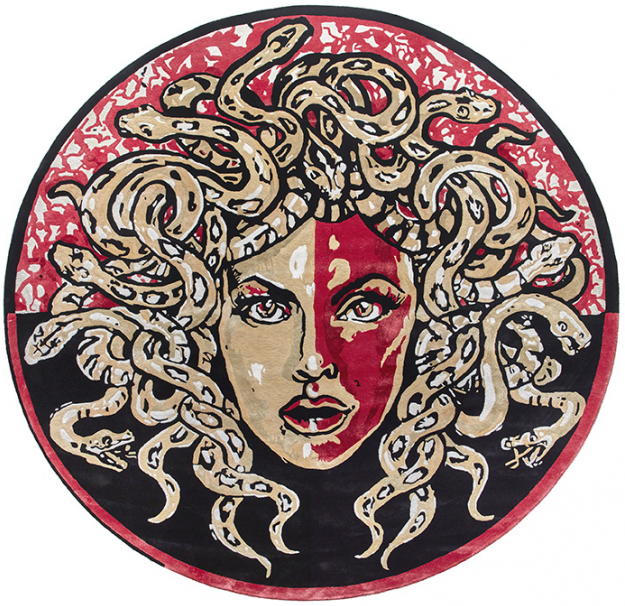 Tapete de Design Luxuoso Art Deco Redondo