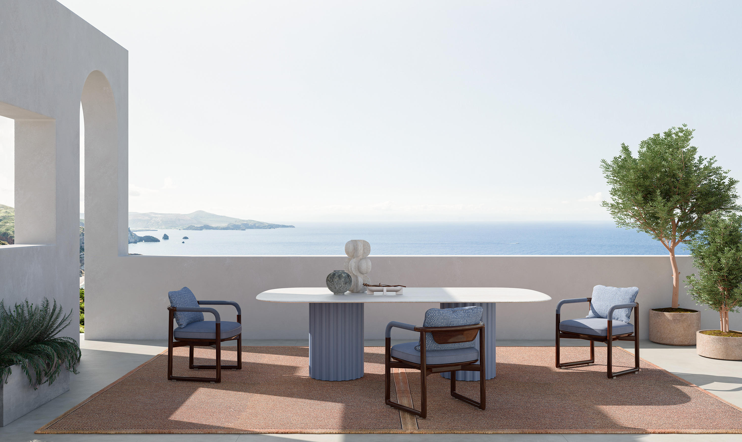 Mesa de jantar de exterior Pablo | Dimensões: L 260 × P 130 × A 75 cm