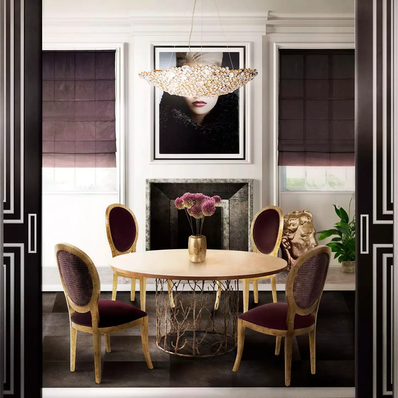 Lustre meia-lua Eternelle