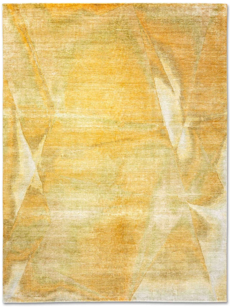 Tapete Amarelo Anodado à Mão