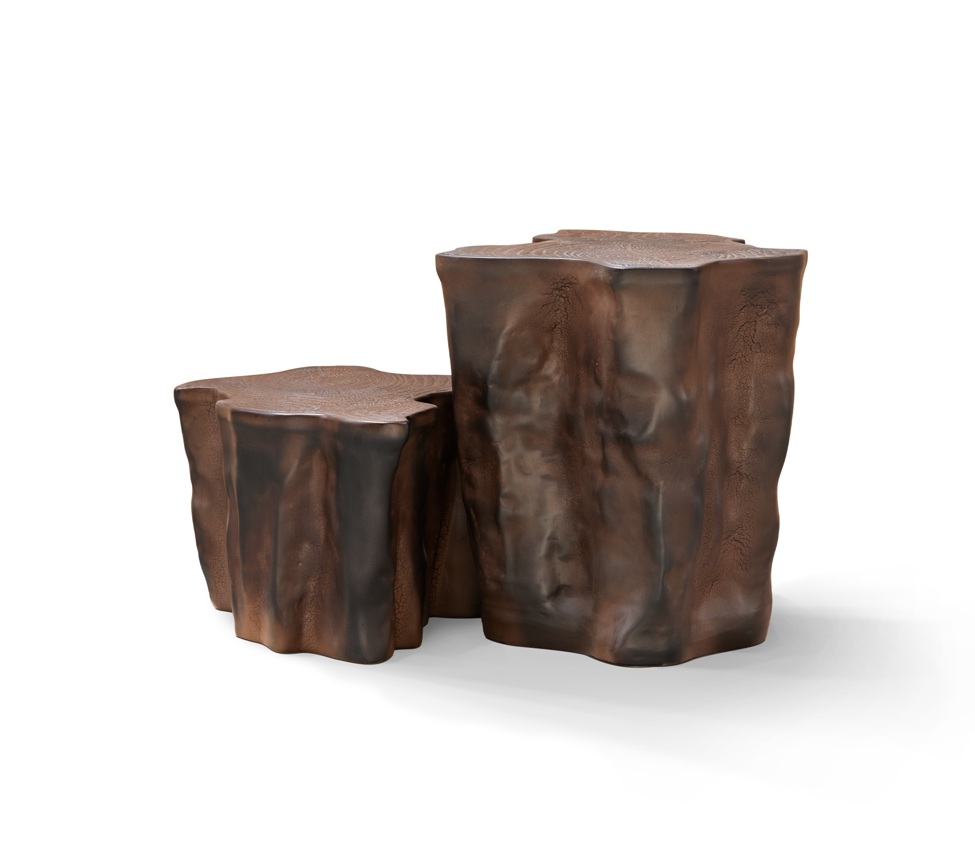 Mesa de Apoio Cerâmica Castanha Escura Horizon