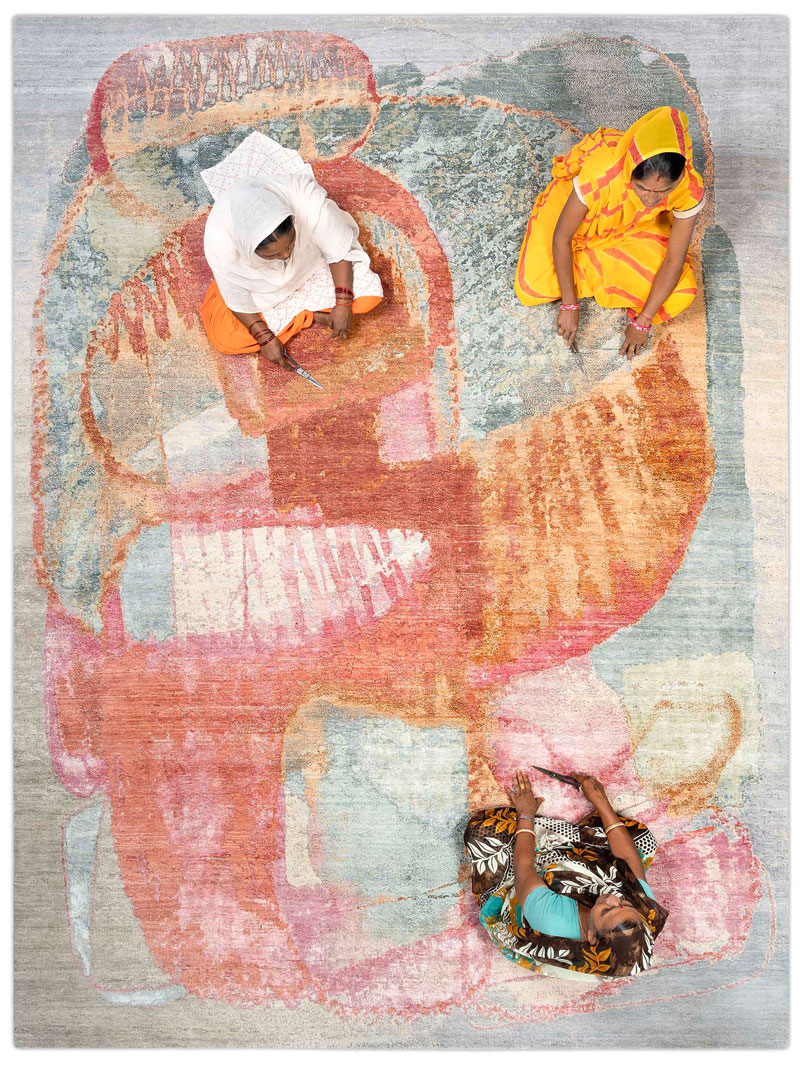 Tapete Red Sunset Luxury Feito à Mão