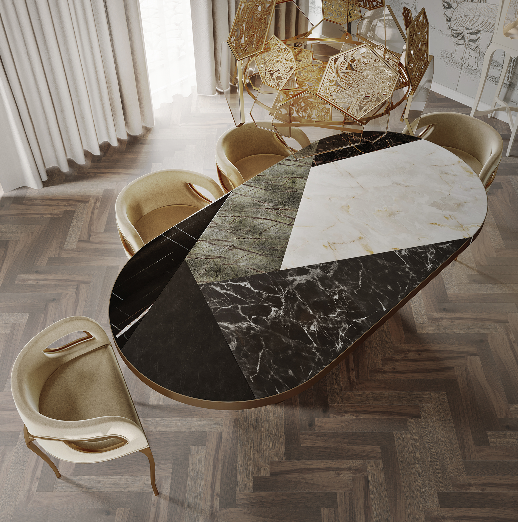 Cadeira de Destaque Chandra Luxe