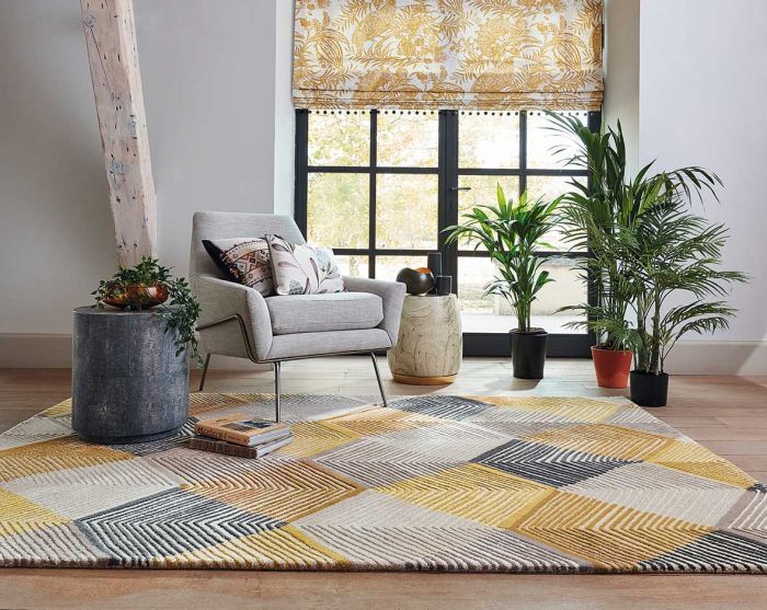 Tapete Rhythm Açafrão | Tamanho: 170 × 240 cm