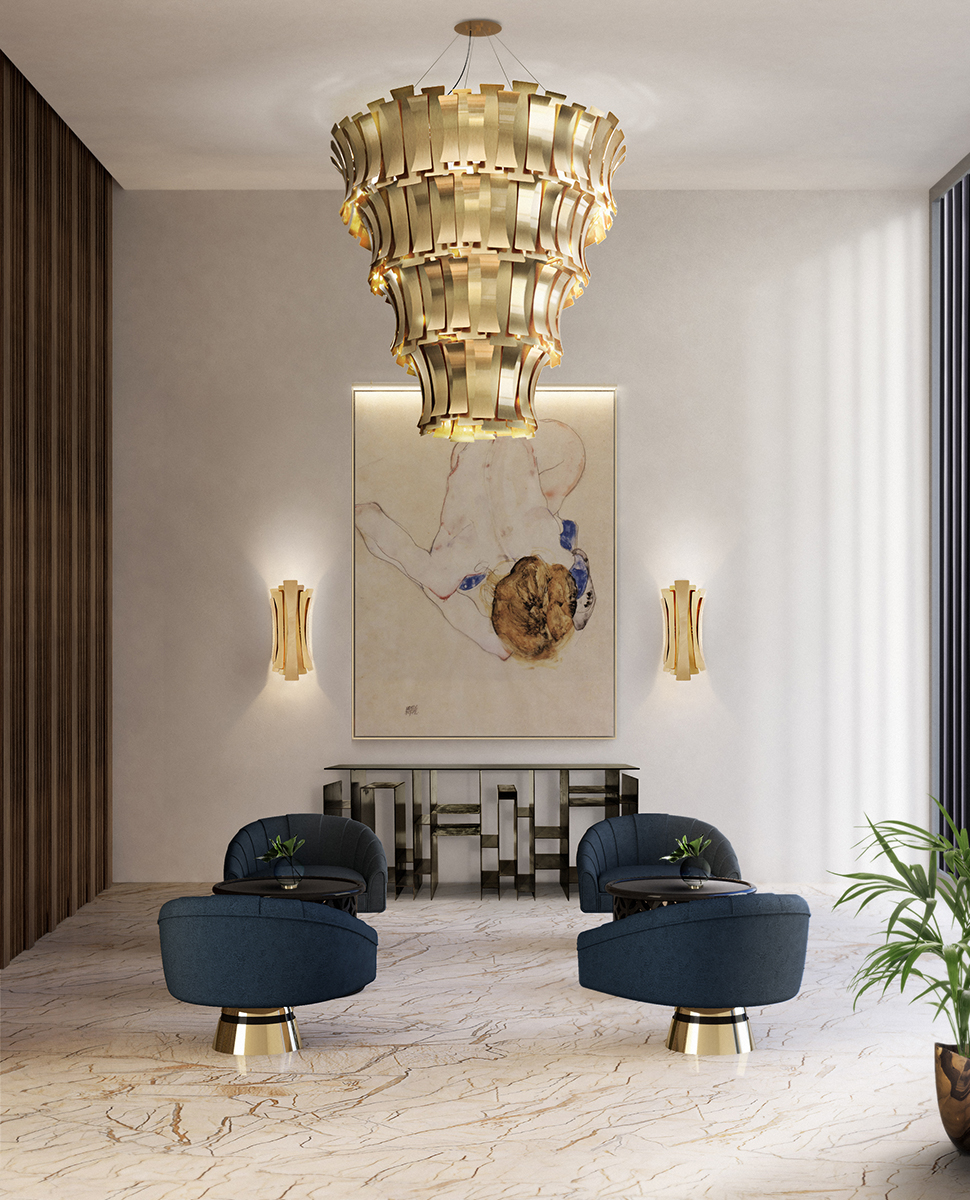 Candeeiro de parede elegante | Dimensões: L 22 × P 15 × A 47 cm - 2
